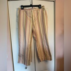 Patchington Pastel Striped Capris Size 12